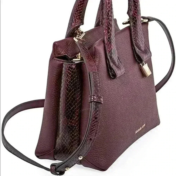 MICHAEL KORS Large Rollins Oxblood Leather Satchel - Picture 13 of 14